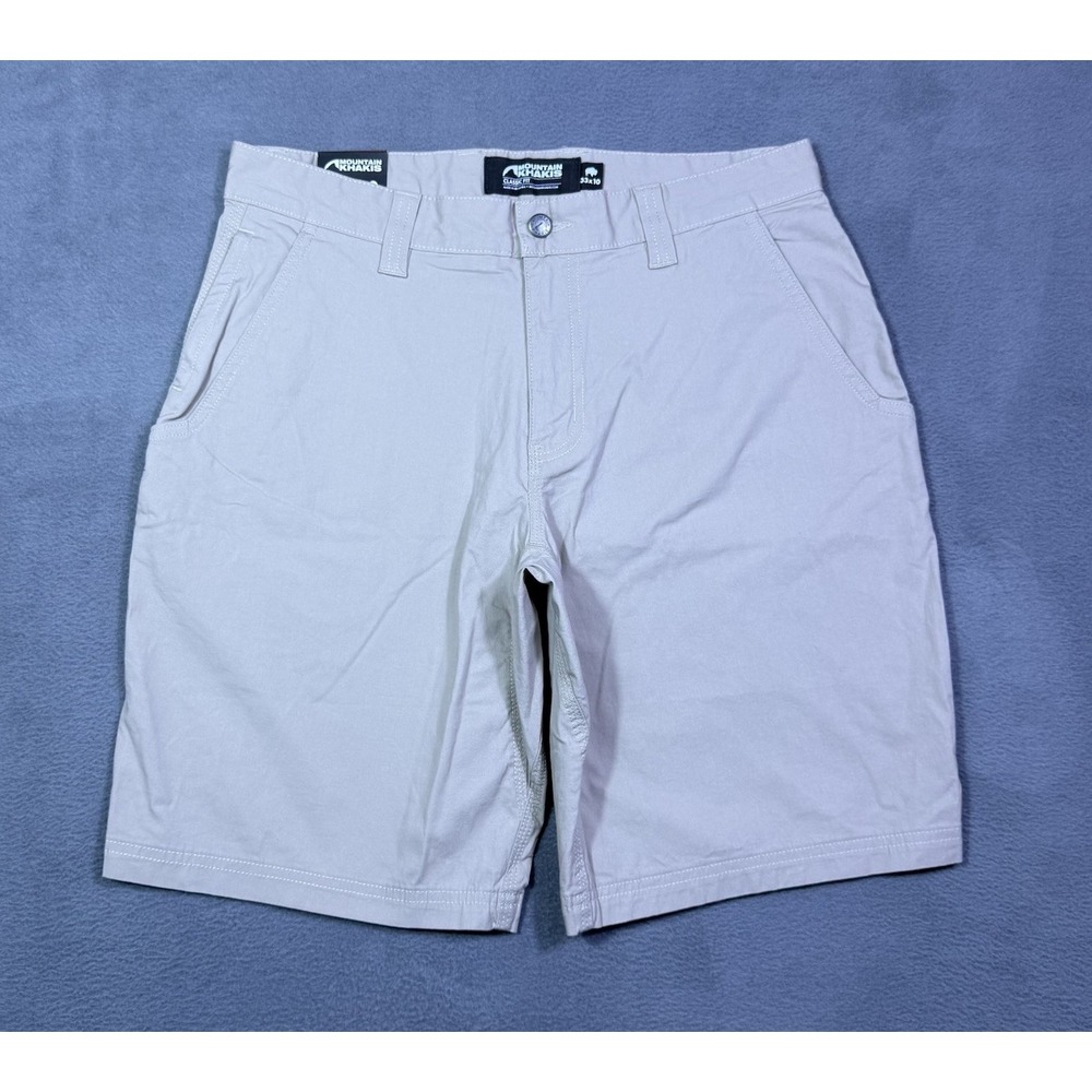 Mountain Khakis Shorts Mens 33x10 Classic Fit Beige Cargo Gorpcore Active NEW